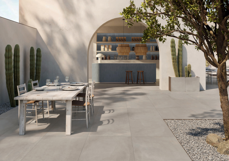 CAESAR lancio Prima Concrete 80x80 Ecru 60x60 Avio 120x120 ESTERNO SITO11